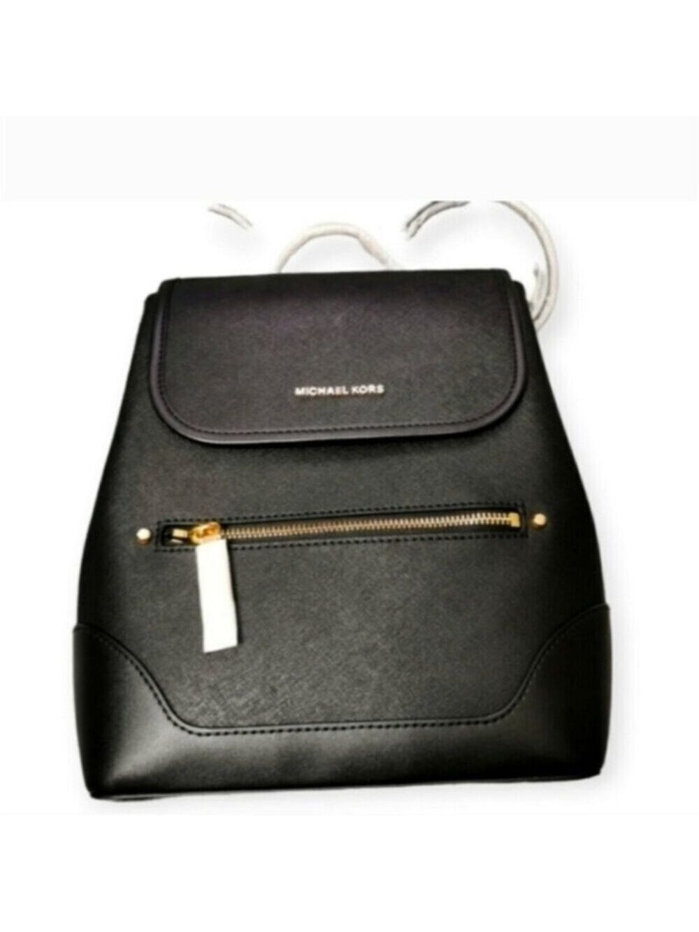 Michael Kors Black Saffiano Leather Tech Backpack NWT